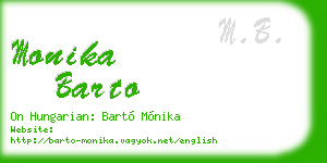 monika barto business card