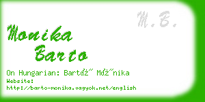 monika barto business card